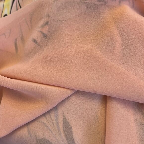 J Crew pink black white patterned cap sleeve blouse Size 6 EUC - Picture 7 of 8